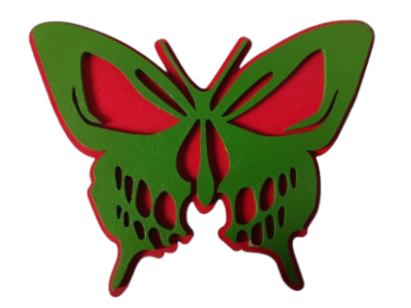 Skull Butterfly - Fridge Magnet